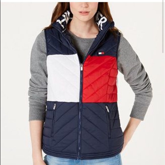 tommy jeans quilted over the head padded jacket
